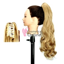 Extensie de par coada ondulata cu cleste 60  cm GB233HT15 Blond Inchis